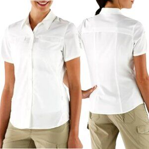 REI Co-op Sahara Short-Sleeved Hiking Shirt - White - XL